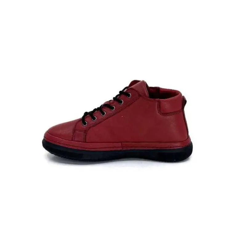 Baskets Ivoire 500-358 Cuir Bordeaux