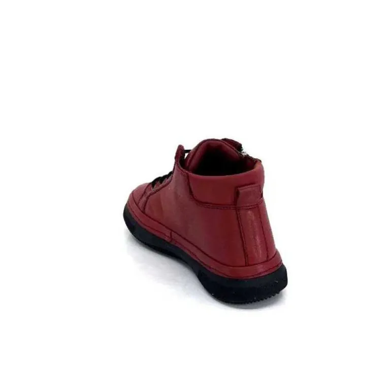 Baskets Ivoire 500-358 Cuir Bordeaux