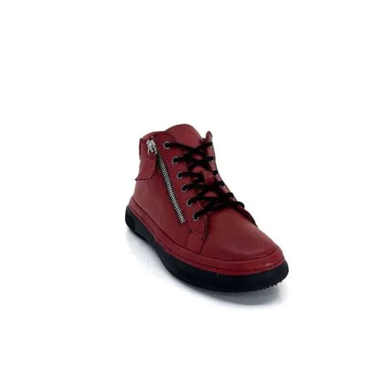 Baskets Ivoire 500-358 Cuir Bordeaux