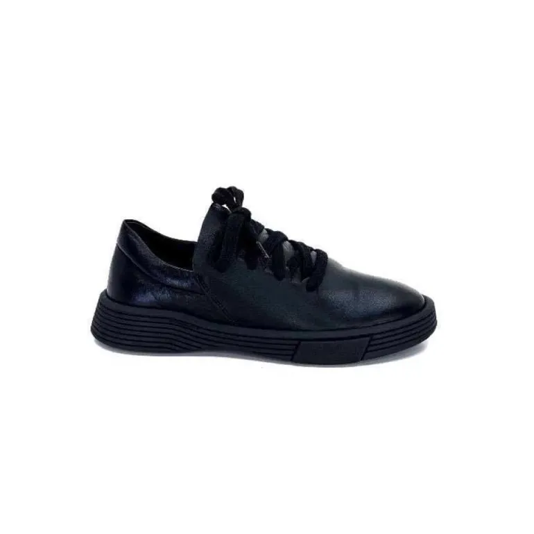 Baskets Ivoire 500-952 Cuir Noir