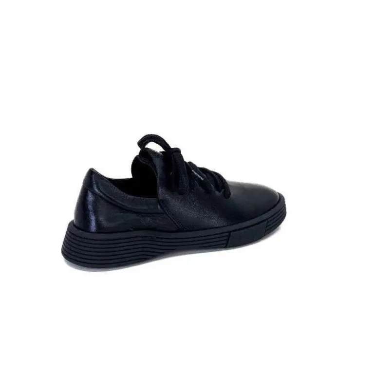 Baskets Ivoire 500-952 Cuir Noir