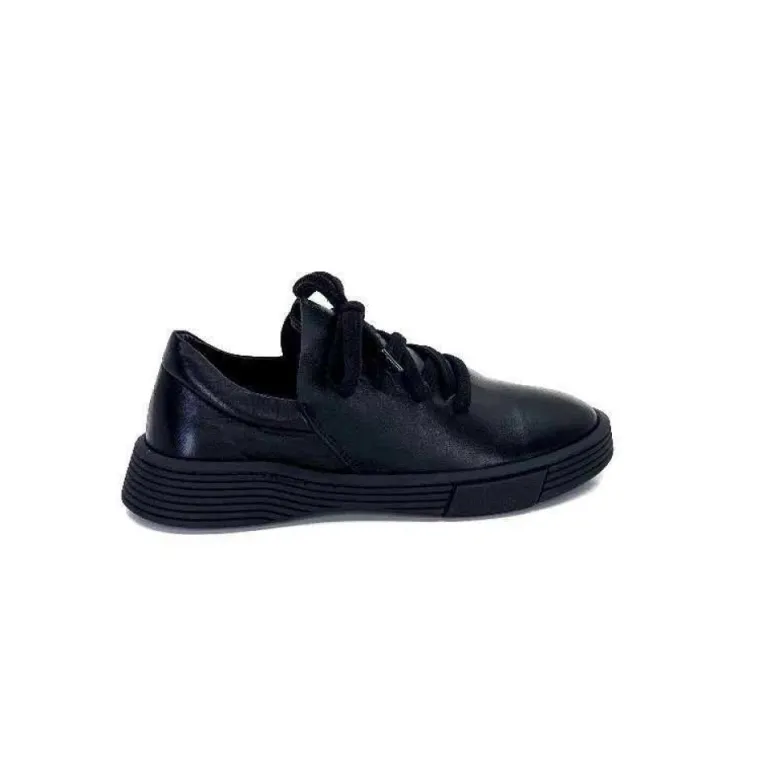 Baskets Ivoire 500-952 Cuir Noir