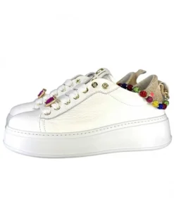 Baskets Plateforme Giopiu Pia46 Cuir Blanc