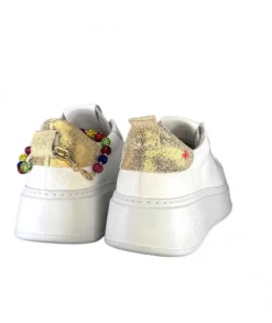 Baskets Plateforme Giopiu Pia46 Cuir Blanc