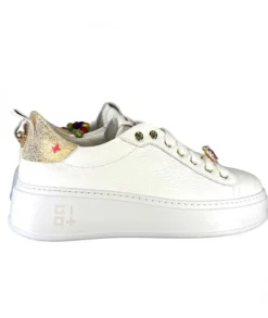 Baskets Plateforme Giopiu Pia46 Cuir Blanc