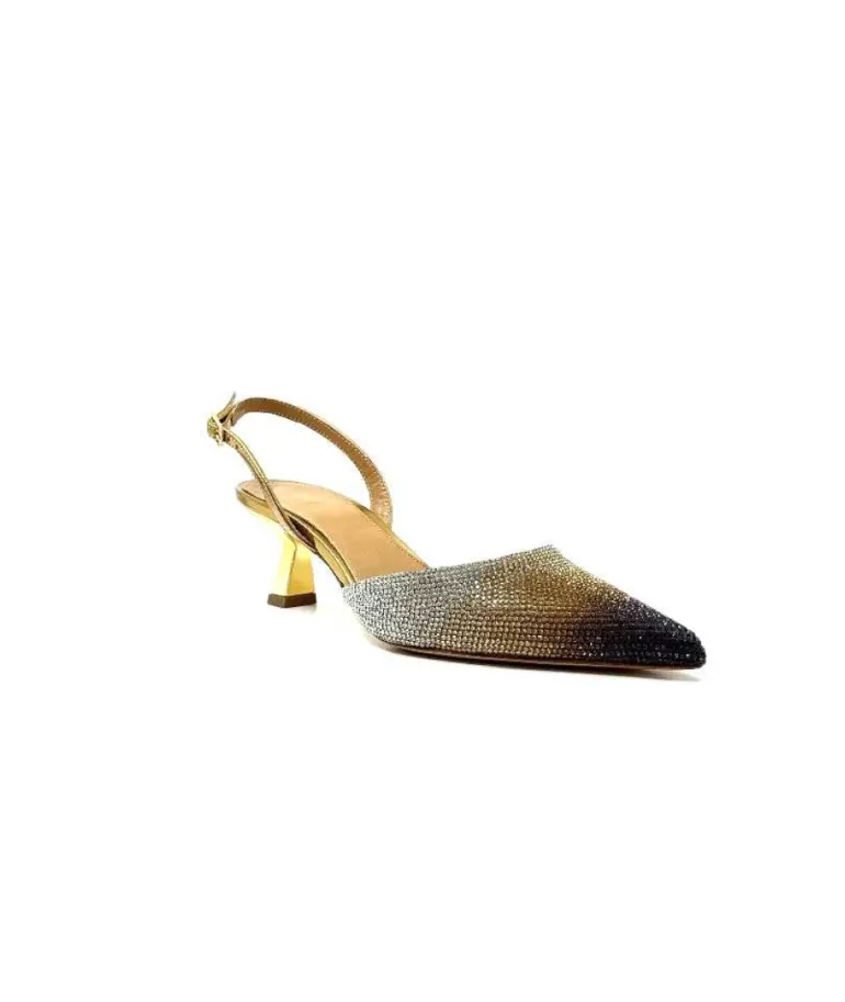 Chantal 1906 Cuir Strass Or