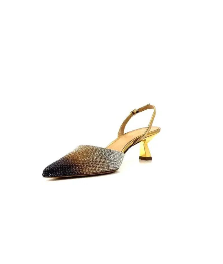 Chantal 1906 Cuir Strass Or