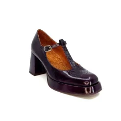 Chie Mihara Kaime Cuir Vernis Grape