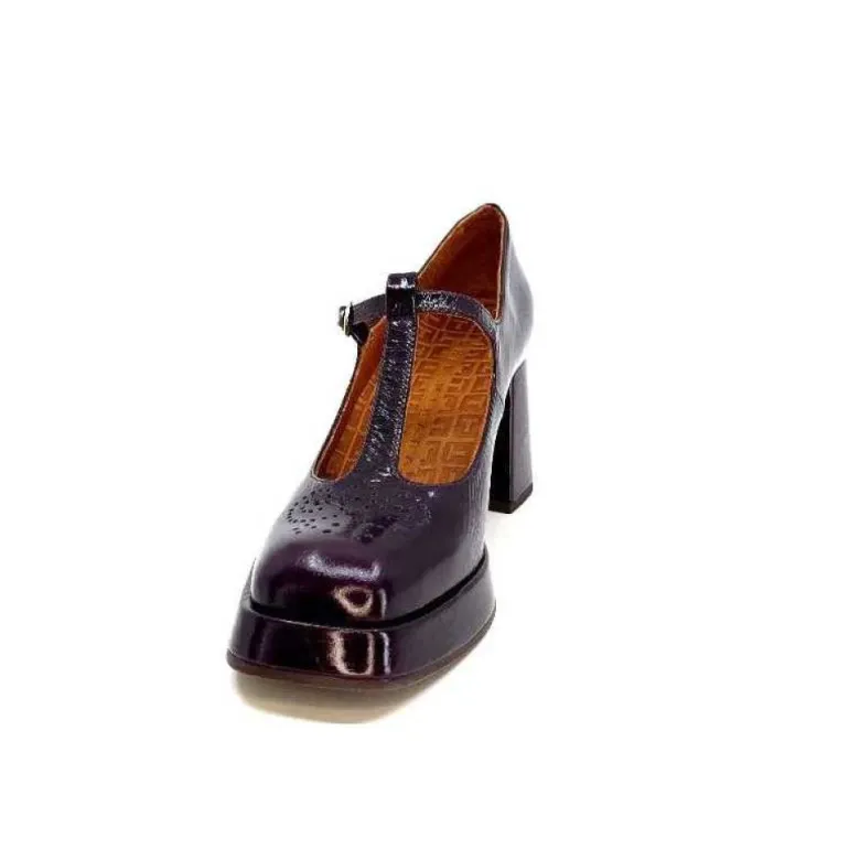 Chie Mihara Kaime Cuir Vernis Grape