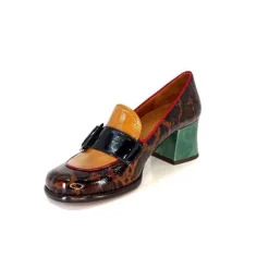 Chie Mihara Meisen Cuir Marron Rouge Vert