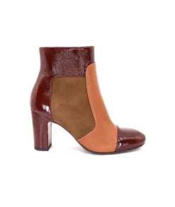 Chie Mihara Wetop Cuir, Cuir Vernis, Daim Marron