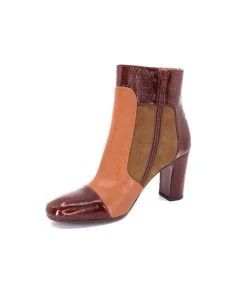 Chie Mihara Wetop Cuir, Cuir Vernis, Daim Marron