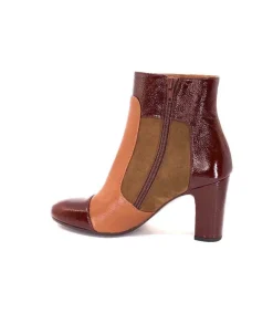 Chie Mihara Wetop Cuir, Cuir Vernis, Daim Marron