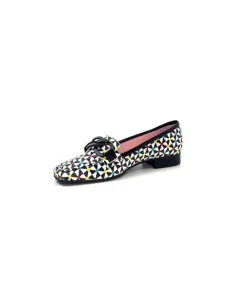 Dansi 5344 Cuir Imprime Blanc Noir Multi