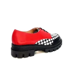 Dansi 5781 Cuir Noir - Rouge Imprime Blanc