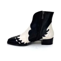 Dansi 5904 Cuir Noir Et Blanc