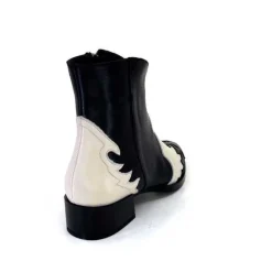 Dansi 5904 Cuir Noir Et Blanc