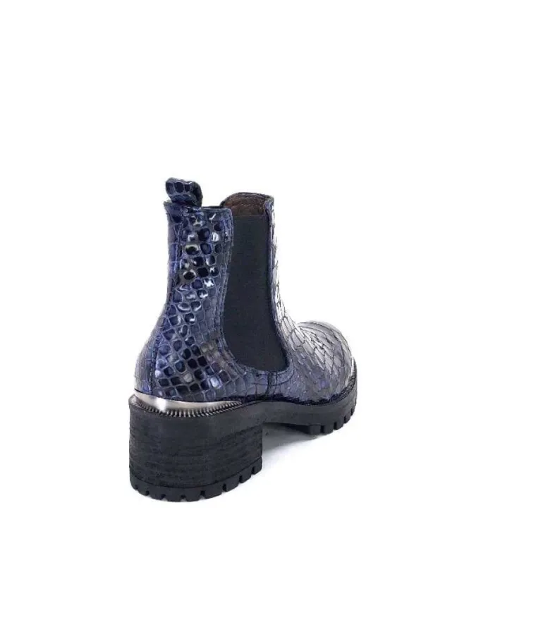 Dinka Cuir Vernis Coco Bleu