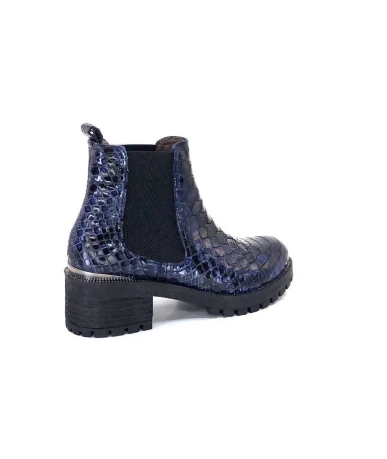 Dinka Cuir Vernis Coco Bleu