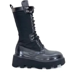 Elena Iachi E2992-T Cuir Noir Textile Noir