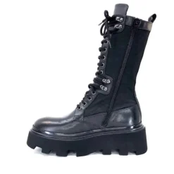 Elena Iachi E2992-T Cuir Noir Textile Noir