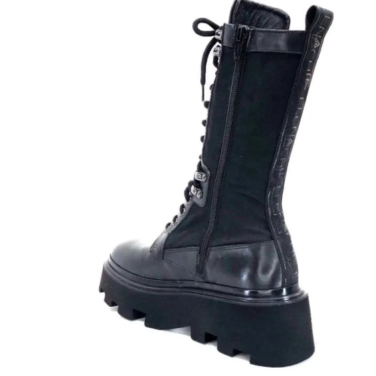 Elena Iachi E2992-T Cuir Noir Textile Noir