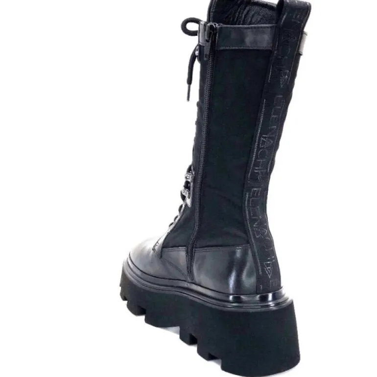 Elena Iachi E2992-T Cuir Noir Textile Noir