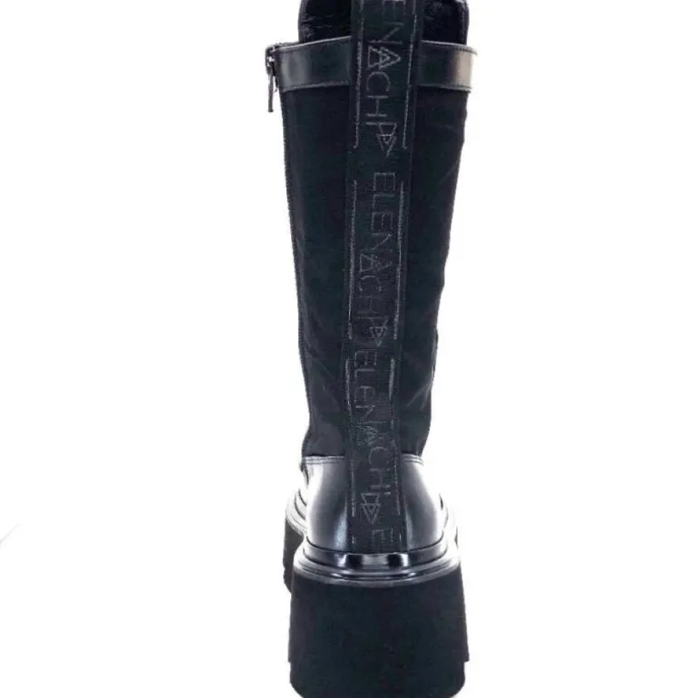 Elena Iachi E2992-T Cuir Noir Textile Noir