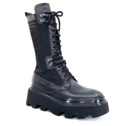 Elena Iachi E2992-T Cuir Noir Textile Noir