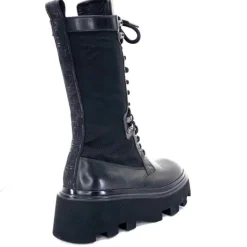 Elena Iachi E2992-T Cuir Noir Textile Noir