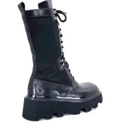 Elena Iachi E2992-T Cuir Noir Textile Noir