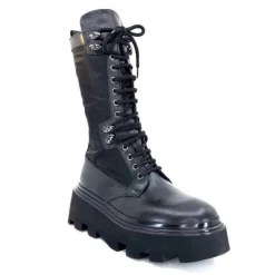 Elena Iachi E2992-T Cuir Noir Textile Noir