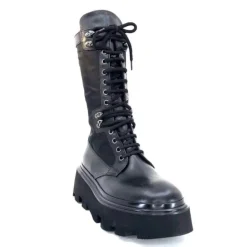 Elena Iachi E2992-T Cuir Noir Textile Noir