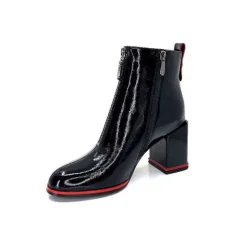 Elue Par Nous Paella Cuir Noir Vernis