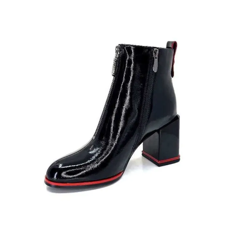 Elue Par Nous Paella Cuir Noir Vernis