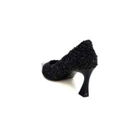 Enzo Di Martino Eli 715 Textile Noir Cuir Vernis Noir