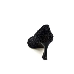 Enzo Di Martino Eli 715 Textile Noir Cuir Vernis Noir