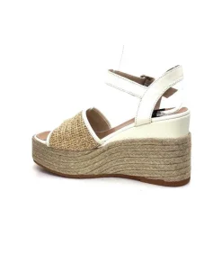 Gaimo Edi Cuir Blanc & Raffia