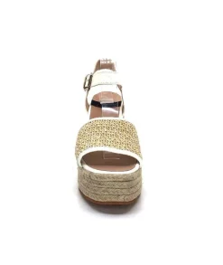 Gaimo Edi Cuir Blanc & Raffia