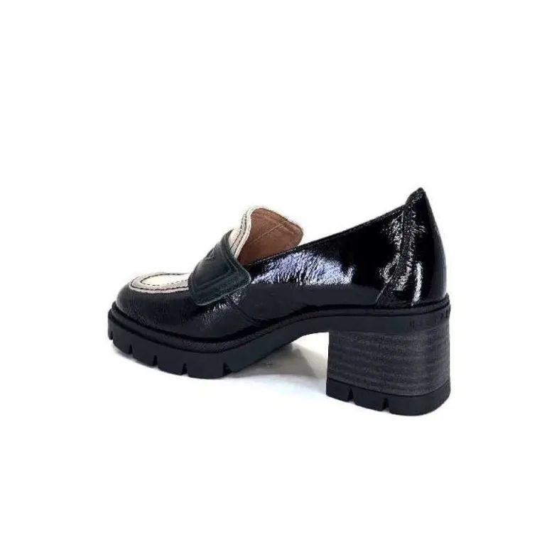 Hispanitas Chi 232965 Everest Cuir Vernis Noir Cuir Vert & Beige