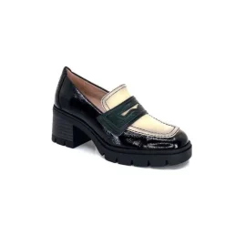 Hispanitas Chi 232965 Everest Cuir Vernis Noir Cuir Vert & Beige