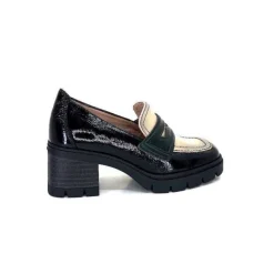 Hispanitas Chi 232965 Everest Cuir Vernis Noir Cuir Vert & Beige