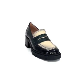 Hispanitas Chi 232965 Everest Cuir Vernis Noir Cuir Vert & Beige