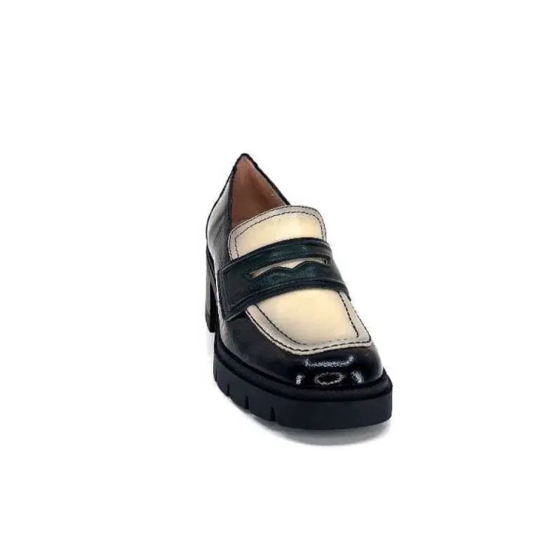 Hispanitas Chi 232965 Everest Cuir Vernis Noir Cuir Vert & Beige