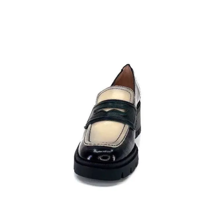 Hispanitas Chi 232965 Everest Cuir Vernis Noir Cuir Vert & Beige