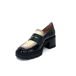 Hispanitas Chi 232965 Everest Cuir Vernis Noir Cuir Vert & Beige