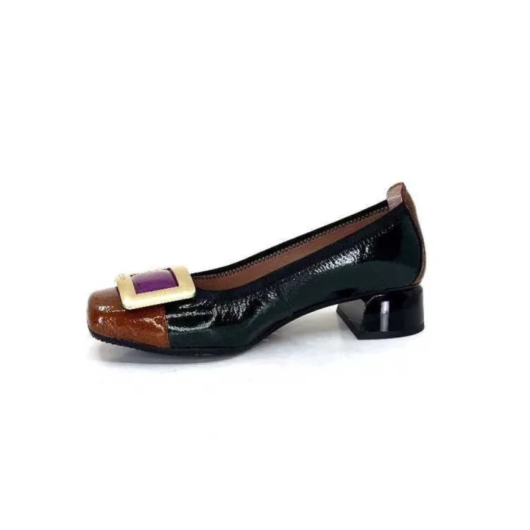 Hispanitas Chi 233141 Salma Cuir Vernis Vert Cuero Fushia