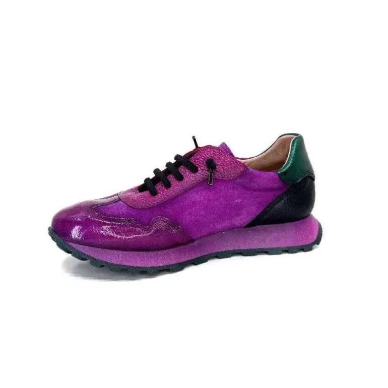 Hispanitas Hi 233073 Loira Cuir Vernis Et Daim Fushia