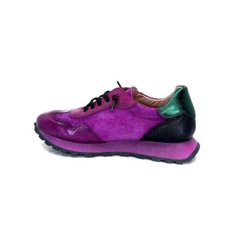 Hispanitas Hi 233073 Loira Cuir Vernis Et Daim Fushia