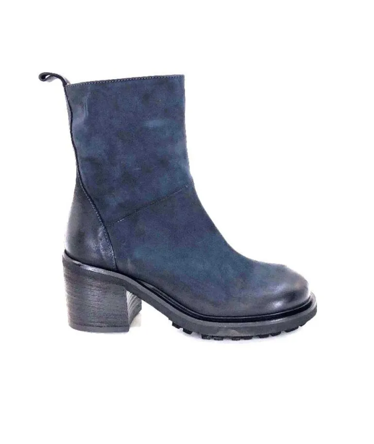 Ivoire 7753 Cuir Daim Bleu Marine
